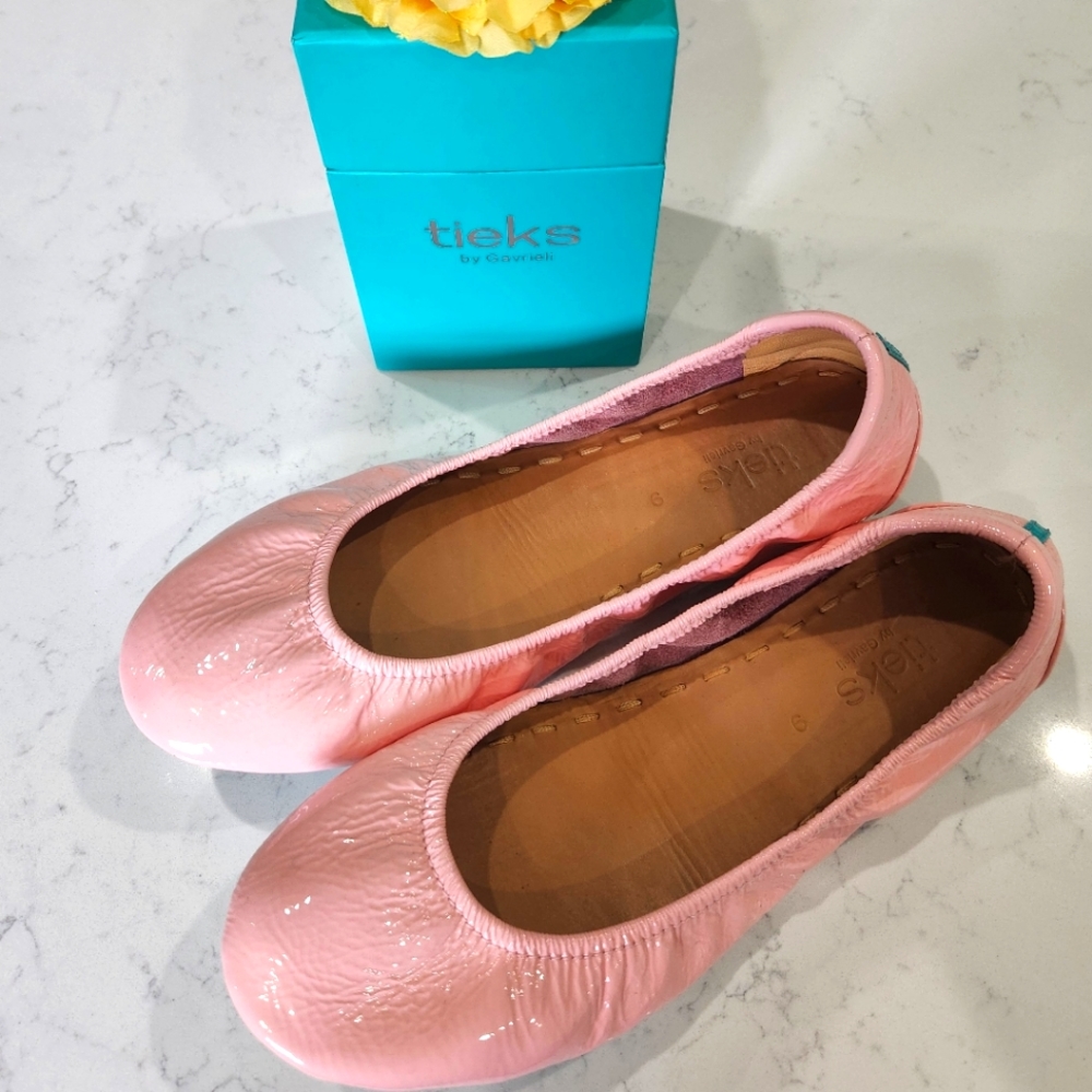 TIEKS EUC Cotton Candy Patent Leather sz 9